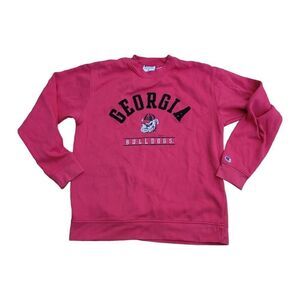 Georgia Bulldogs NCAA Champion Pullover Sweater Red Adult SZ M